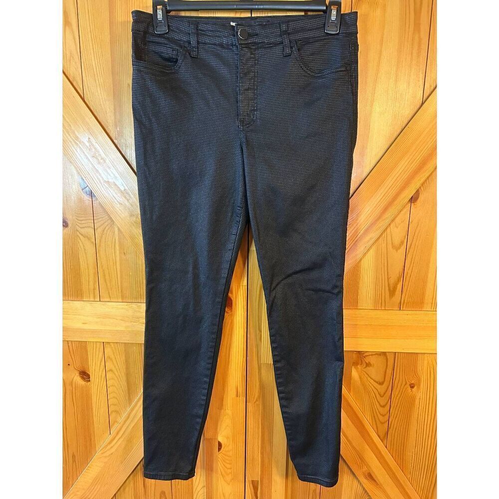 KUT from the Kloth Womens Black Skinny Houndstooth Pattern Jeans Size 12 (8965)